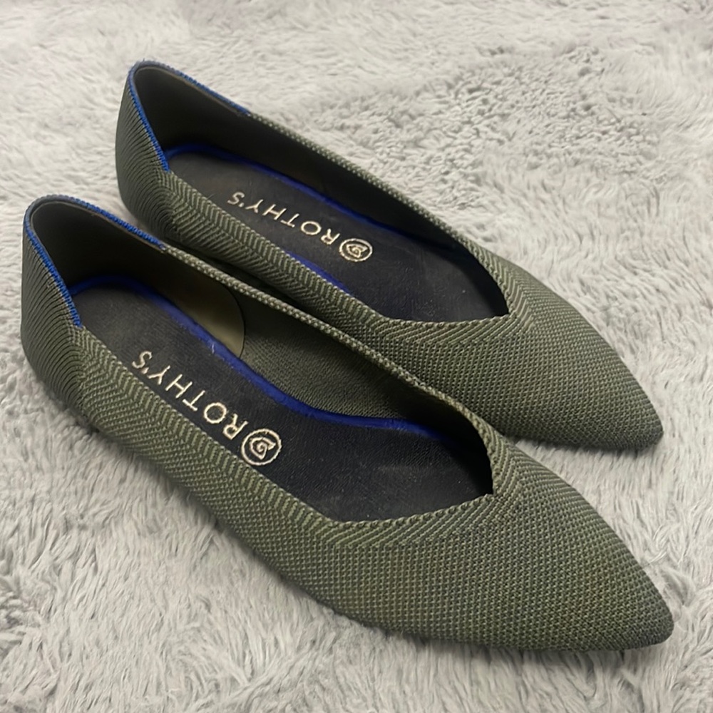 ROTHY’S Women’s The Point Collection, Size: 9.5, Olive Green